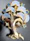 TRIFARI Unsigned Clair De Lune Blue Rhinestone Tree of Life Pin Brooch