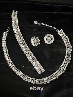 TRIFARI Vanity Fair RARE Set Alfred Philippe Emerald Cut SILVER Book PAT PEND