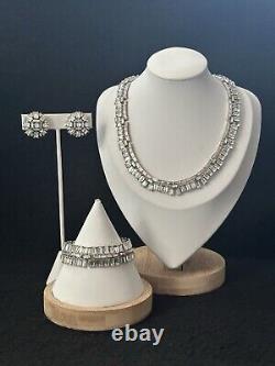 TRIFARI Vanity Fair RARE Set Alfred Philippe Emerald Cut SILVER Book PAT PEND