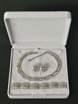 TRIFARI Vanity Fair RARE Set Alfred Philippe Emerald Cut SILVER Book PAT PEND