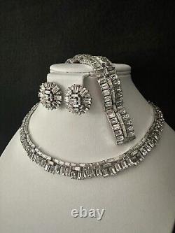 TRIFARI Vanity Fair RARE Set Alfred Philippe Emerald Cut SILVER Book PAT PEND