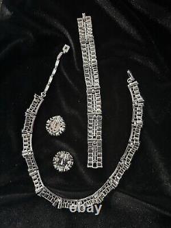 TRIFARI Vanity Fair RARE Set Alfred Philippe Emerald Cut SILVER Book PAT PEND