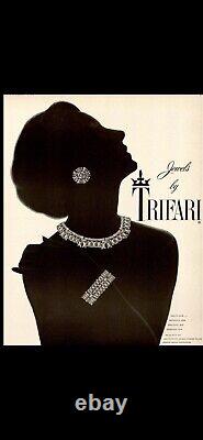 TRIFARI Vanity Fair RARE Set Alfred Philippe Emerald Cut SILVER Book PAT PEND