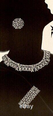 TRIFARI Vanity Fair RARE Set Alfred Philippe Emerald Cut SILVER Book PAT PEND