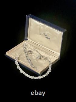 TRIFARI Versailles Set 1959 Rhodium Rhinestones Pave' Alfred Philippe Crown