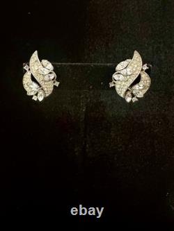 TRIFARI Versailles Set 1959 Rhodium Rhinestones Pave' Alfred Philippe Crown