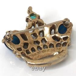 TRIFARI Vintage Silver Crown Brooch Alfred Philippe 1944 Pat. #137542