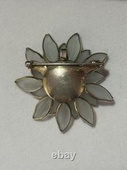 TRIFARI Water Lily Petalette Set 1949 Frosted Flowers Poured-Glass A. Philippe