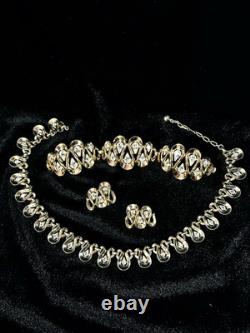 TRIFARI Wave Set Trifanium Alfred Philippe Earrings Bracelet Necklace PAT PEND