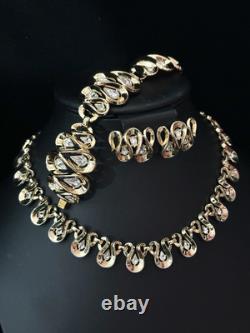 TRIFARI Wave Set Trifanium Alfred Philippe Earrings Bracelet Necklace PAT PEND