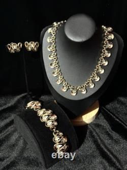 TRIFARI Wave Set Trifanium Alfred Philippe Earrings Bracelet Necklace PAT PEND