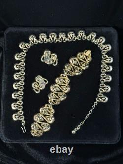 TRIFARI Wave Set Trifanium Alfred Philippe Earrings Bracelet Necklace PAT PEND