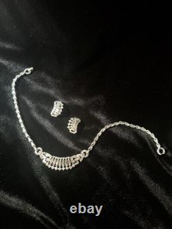 TRIFARI Winter Jewels Set Alfred Philippe Rhodium Diamanté PAT PEND 1948 TRIFARI Winter Jewels Set Alfred Philippe Rhodium Diamanté PAT PEND 1948