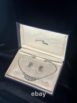 TRIFARI Winter Jewels Set Alfred Philippe Rhodium Diamanté PAT PEND 1948 TRIFARI Winter Jewels Set Alfred Philippe Rhodium Diamanté PAT PEND 1948