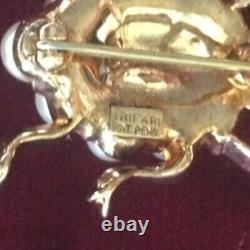 TWIN Vtg. Crown Trifari Alfred Philippe 1952 Park Ave Series Beetle Bug Brooches