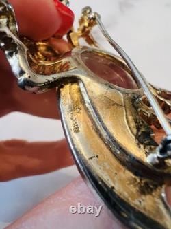 Trifari 1940's Alfred Philippe Sterling Silver Jelly Belly Fly Brooch