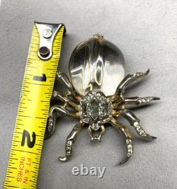 Trifari 1940's Alfred Philippe Sterling Silver Jelly Belly Spider Pin Brooch