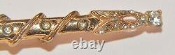 Trifari 1948 Alfred Philippe pat 149,087 Gold Vermeil Rhinestone unsigned brooch