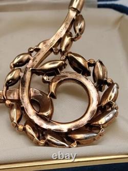 Trifari 1950's Alfred Philippe Swirl Rhinestone Necklace