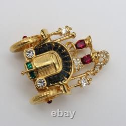 Trifari 1996 TM Car Alfred Philippe Honeymoon Couple Paris in the Spring Brooch