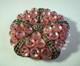 Trifari Alfred Philippe 1940's Rhodium Plated Pink Glass Beads Clip Pin Brooch