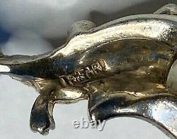 Trifari Alfred Philippe 1943 Rare Jelly Belly Sea Lion Brooch Sterling Lucite