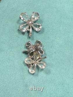 Trifari Alfred Philippe 1948 Vintage Fabulous Clover Brooch And Clip Earrings