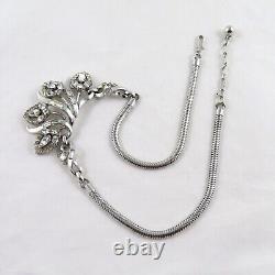 Trifari Alfred Philippe 1953 Halo Necklace 17.5 Silver Tone Clear Rhinestones