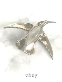 Trifari Alfred Philippe 925 Sterling Silver Jelly Belly Bird Brooch