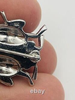 Trifari Alfred Philippe Antique Ming Chinese Insect Bug Pearl Belly Small Pin