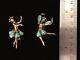 Trifari Alfred Philippe Blue Ballet Dancers Scatter Pins 1953 Book Piece