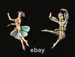 Trifari Alfred Philippe Blue Ballet Dancers Scatter Pins 1953 Book Piece
