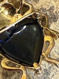 Trifari Alfred Philippe Caged Heart Jelly Belly Beetle/Insect/Bug Brooch/Pin 30s