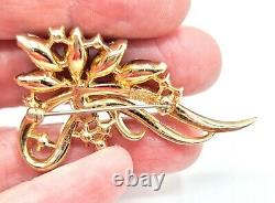 Trifari Alfred Philippe Clear Baguette Purple Coronet Rhinestone Ribbon Brooch