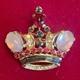 Trifari Alfred Philippe Coronation Queen Crown Moonstone Brooch