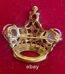 Trifari Alfred Philippe Coronation Queen Crown Moonstone Brooch