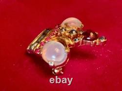Trifari Alfred Philippe Coronation Queen Crown Moonstone Brooch
