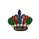 Trifari Alfred Philippe Crown Brooch Cabochon Enamel Royal Pin Vintage