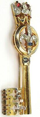 Trifari'Alfred Philippe' Crown and Fleur de Lys Key Pin