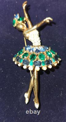 Trifari Alfred Philippe Design Pave Ballerina. Nicest one ever listed VINTAGE
