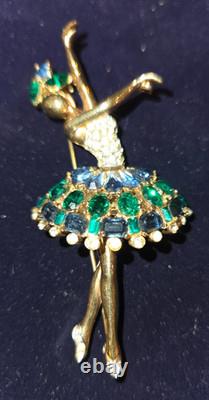 Trifari Alfred Philippe Design Pave Ballerina. Nicest one ever listed VINTAGE