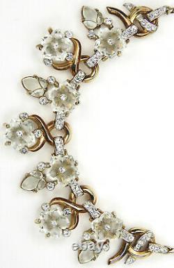 Trifari Alfred Philippe Dewdrop' Moonstone Fruit Salads & Flowers Necklace