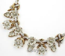 Trifari Alfred Philippe Dewdrop' Moonstone Fruit Salads & Flowers Necklace
