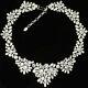 Trifari'Alfred Philippe' Diamante Diamond Cut and Chaton Stones Floral Necklace