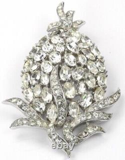 Trifari'Alfred Philippe' Diamante Pineapple or Hanging Fruit Pin