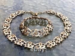 Trifari Alfred Philippe Double Queen Of Hearts Necklace & Bracket- RARE Signed
