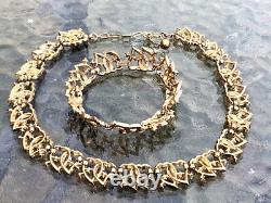 Trifari Alfred Philippe Double Queen Of Hearts Necklace & Bracket- RARE Signed