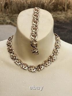 Trifari Alfred Philippe Double Queen Of Hearts Necklace & Bracket- RARE Signed