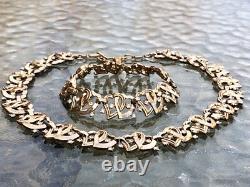 Trifari Alfred Philippe Double Queen Of Hearts Necklace & Bracket- RARE Signed