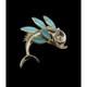Trifari Alfred Philippe Fish Brooch Poured Glass Petalette 1950s Book Piece Rare